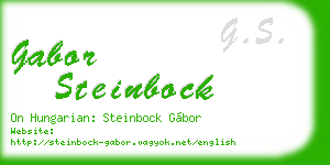 gabor steinbock business card